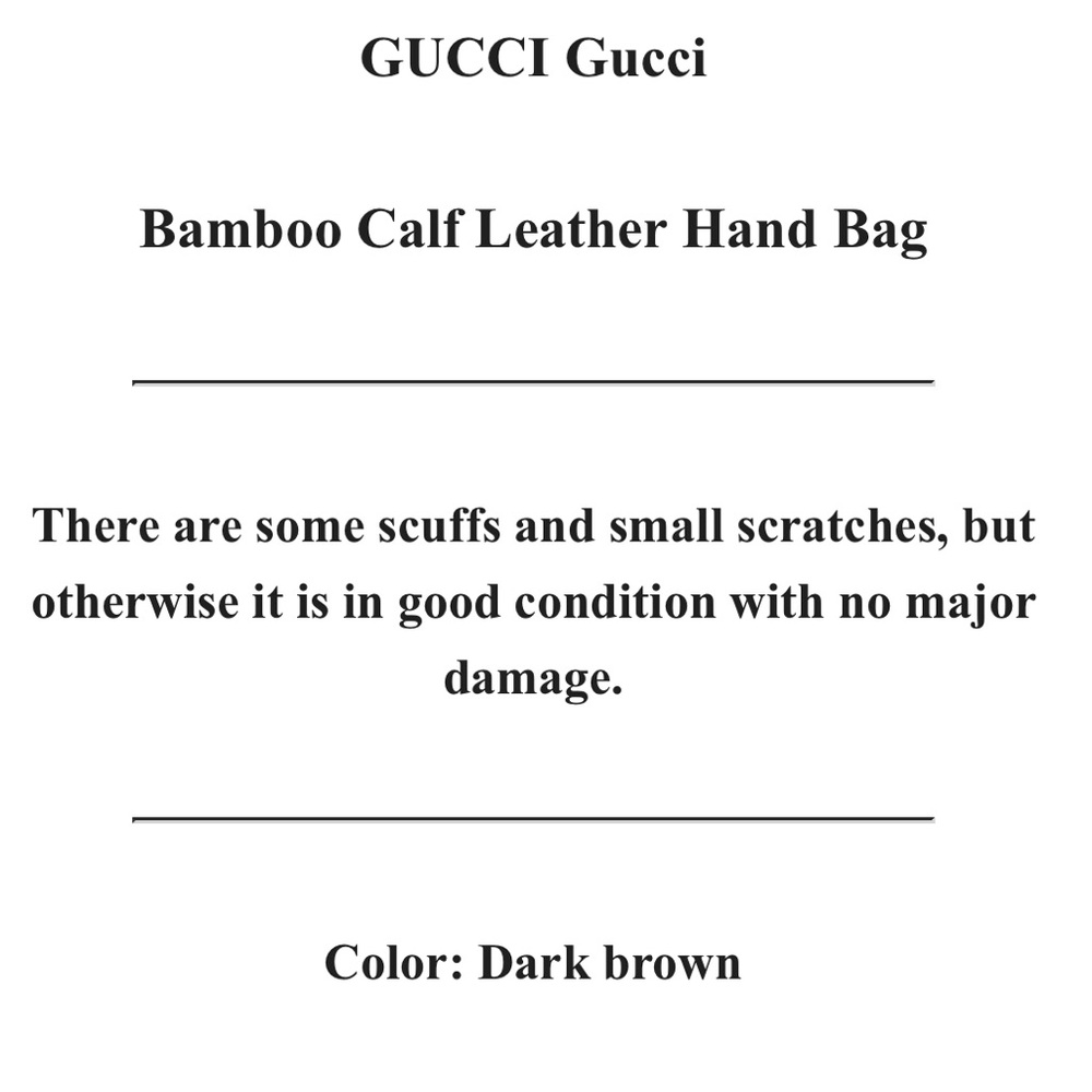 SOLD-SOLD- Gucci Brown Handbag with Black Bamboo Handle - Picture 13 of 14